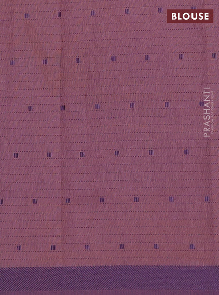 Rust & Violet Semi Raw Silk Saree