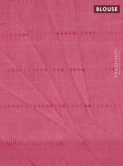 Lime Green & Pink Semi Raw Silk Saree