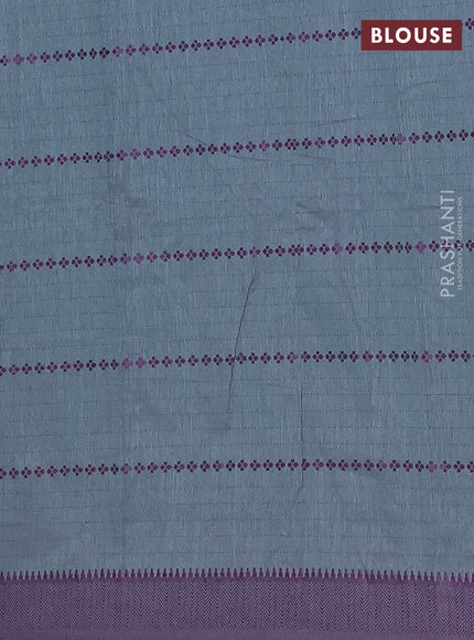 Teal Green & Pink Semi Raw Silk Saree