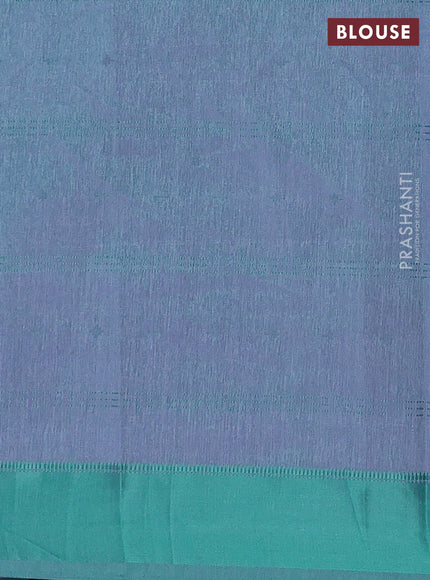Rust & Violet Semi Raw Silk Saree