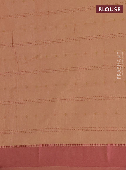 Mustard Yellow & Pink Semi Raw Silk Saree