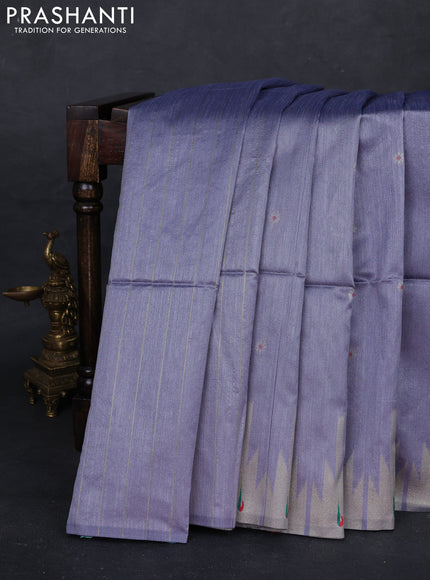 Grey Semi Paithani Saree