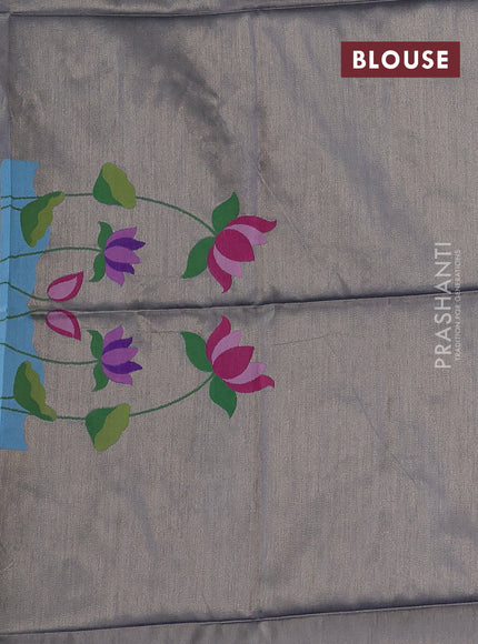 Grey Semi Paithani Saree