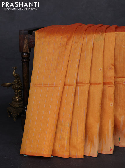 Orange Semi Paithani Saree
