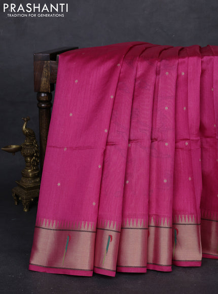 Pink Semi Paithani Saree