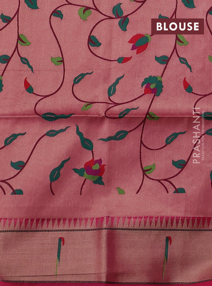 Pink Semi Paithani Saree