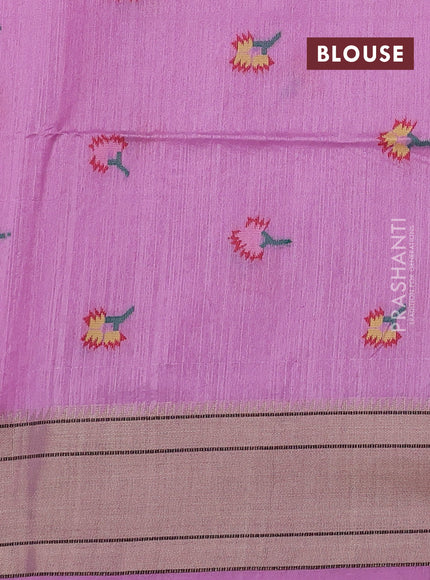 Lotus Pink Semi Paithani Saree