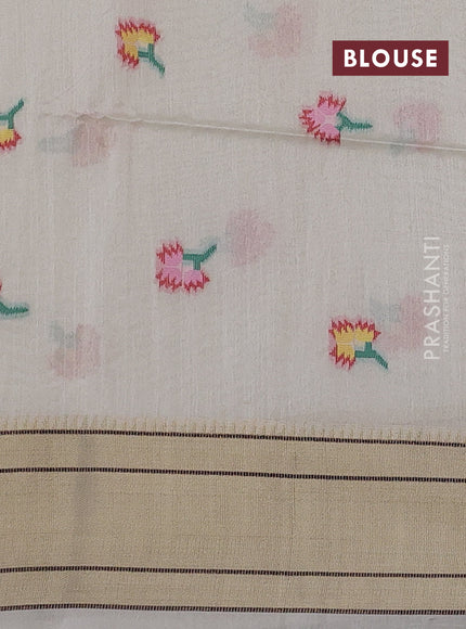 Off White Semi Paithani Saree