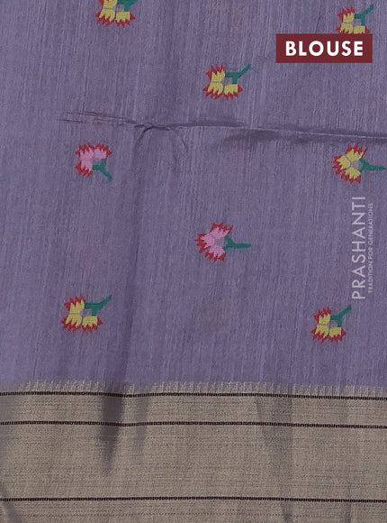 Grey Semi Paithani Saree