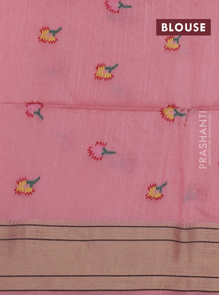 Peach Semi Paithani Saree