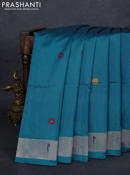 Cs Blue Semi Paithani Saree