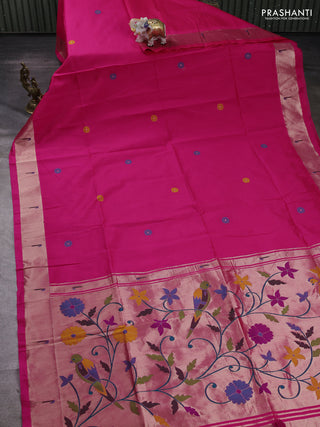 Pink Semi Paithani Saree