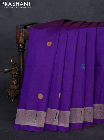 Purple Semi Paithani Saree