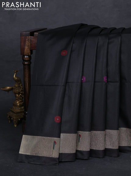 Black Semi Paithani Saree