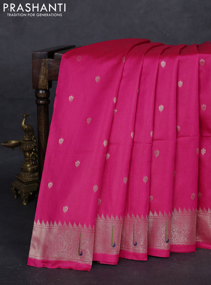 Pink Semi Paithani Saree
