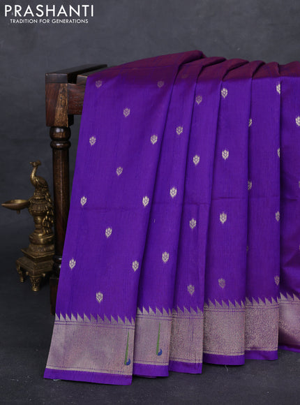 Purple Semi Paithani Saree