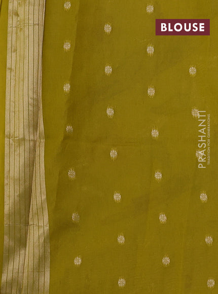Mustard Yellow Semi Paithani Saree