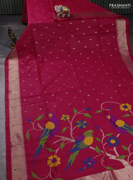 Pink Semi Paithani Saree