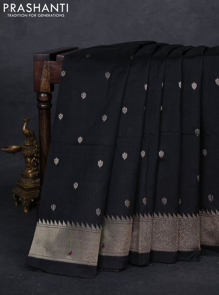 Black Semi Paithani Saree