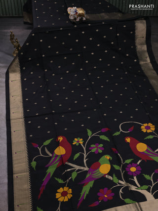 Black Semi Paithani Saree