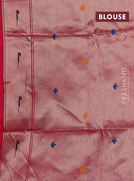 Pink Semi Paithani Saree