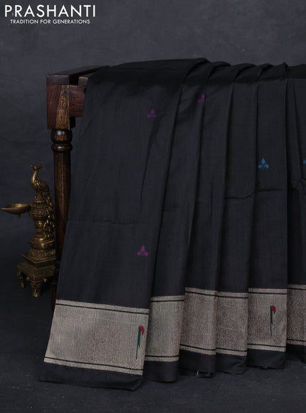 Black Semi Paithani Saree