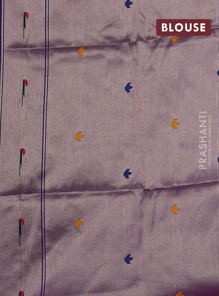 Purple Semi Paithani Saree