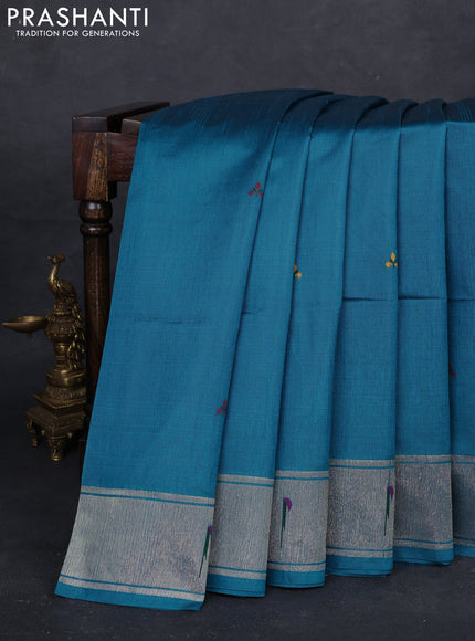 Cs Blue Semi Paithani Saree