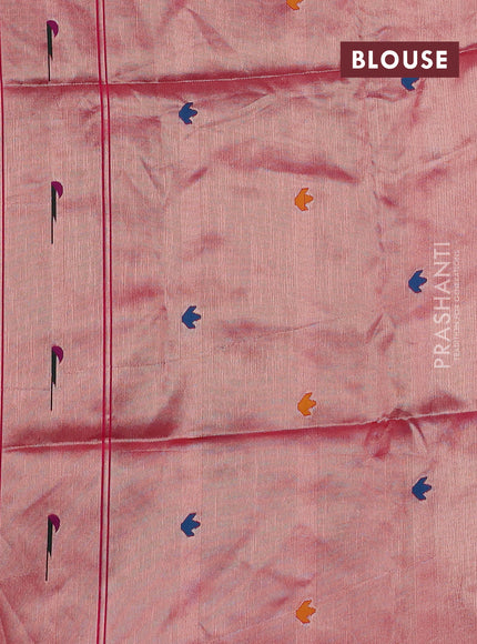 Pink Semi Paithani Saree