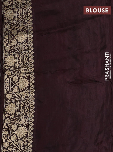 Orange & Wine Banarasi Silk - Patola Weaving