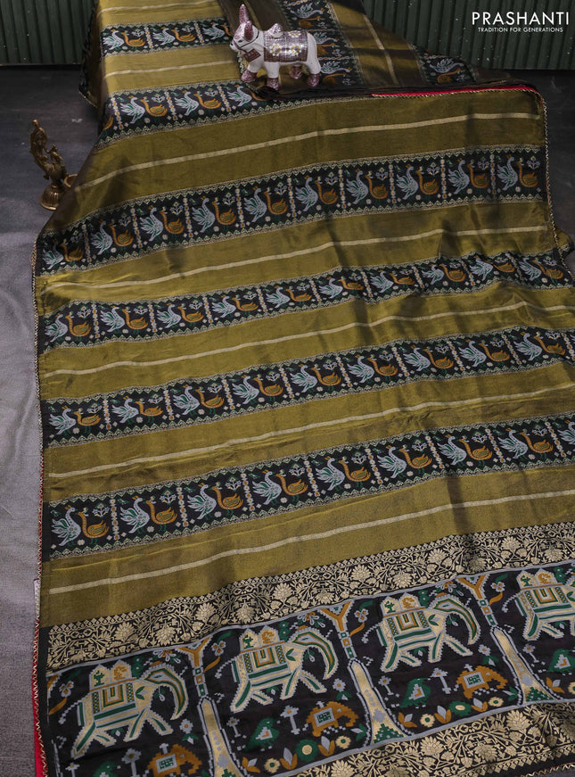Black & Pink Banarasi Silk - Patola Weaving