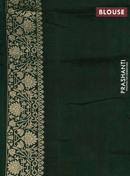 Red & Bottle Green Banarasi Silk - Patola Weaving