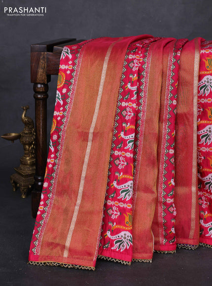 Pink & Violet Banarasi Silk - Patola Weaving