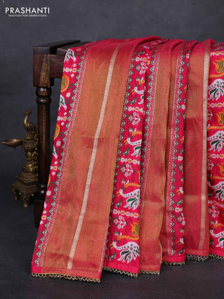 Pink & Violet Banarasi Silk - Patola Weaving