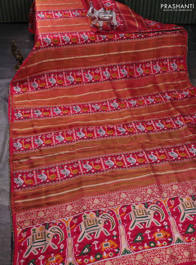 Pink & Violet Banarasi Silk - Patola Weaving