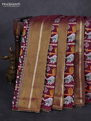 Purple & Pink Banarasi Silk - Patola Weaving