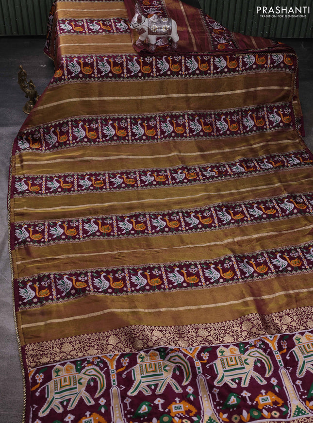 Purple & Pink Banarasi Silk - Patola Weaving
