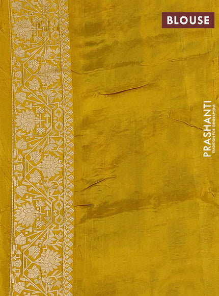 Violet & Yellow Banarasi Silk - Patola Weaving
