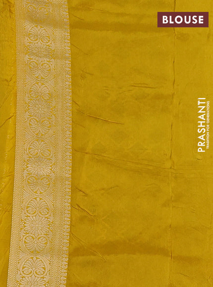Violet & Yellow Banarasi Silk - Patola Weaving