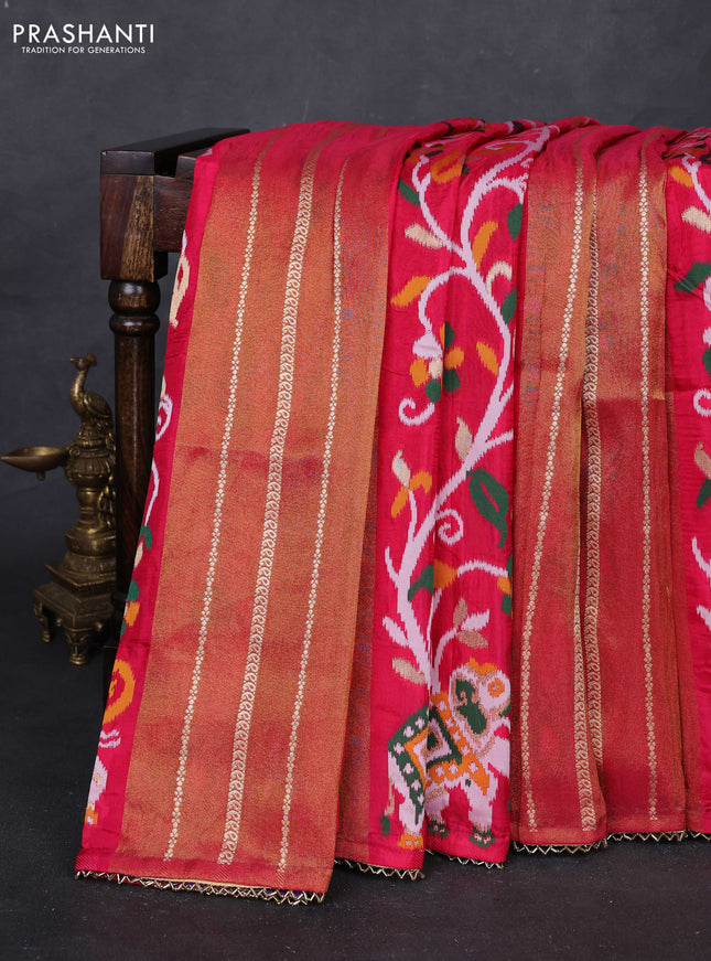 Pink & Violet Banarasi Silk - Patola Weaving