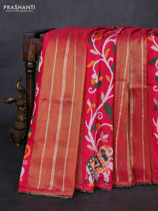 Pink & Violet Banarasi Silk - Patola Weaving