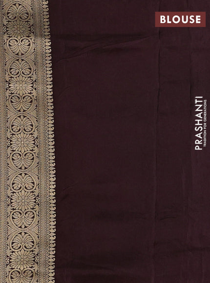 Orange & Coffee Brown Banarasi Silk - Patola Weaving
