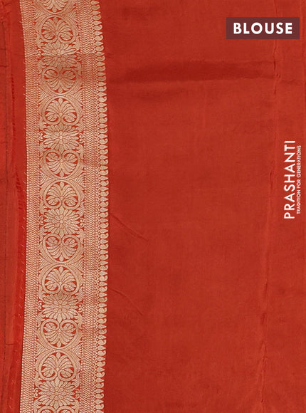 Coffee Brown & Orange Banarasi Silk - Patola Weaving