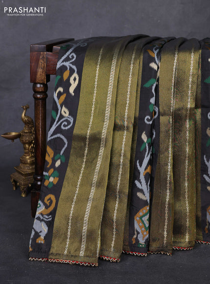 Black & Red Banarasi Silk - Patola Weaving