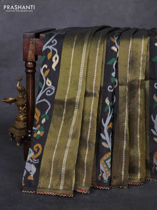 Black & Red Banarasi Silk - Patola Weaving