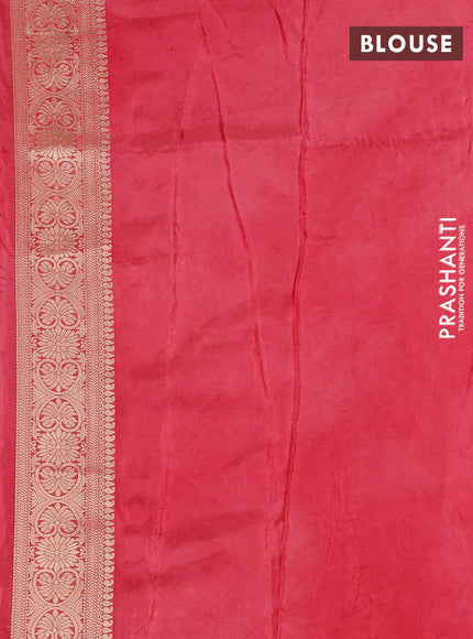 Red & Peach Banarasi Silk - Patola Weaving
