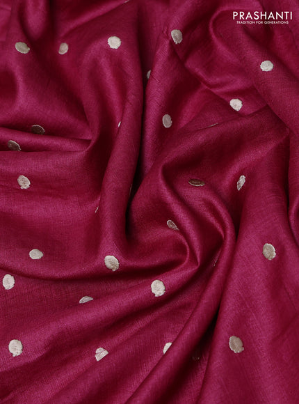 Pink Pure Tussar Silk - Embroidery