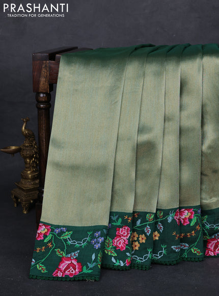 Green Tissue Silk - Embroidery