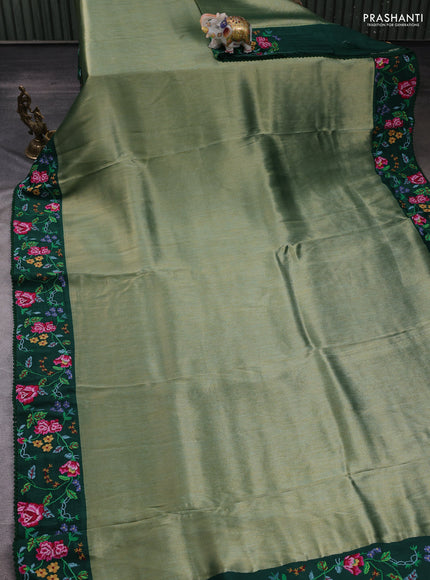 Green Tissue Silk - Embroidery