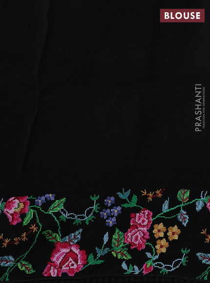 Gold & Black Tissue Silk - Embroidery